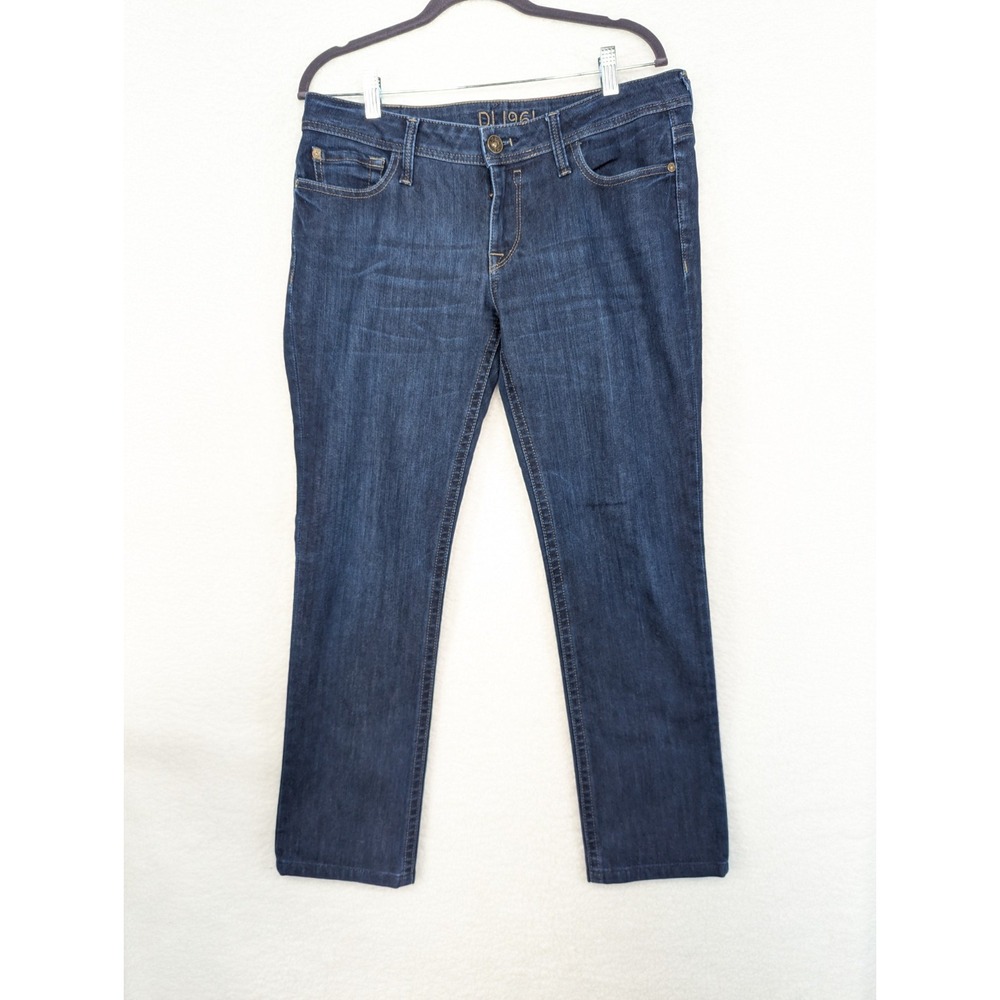 DL1961 Women's Grace High Rise Straight Jeans 4 Way 360 Stretch‎ 32 X 27